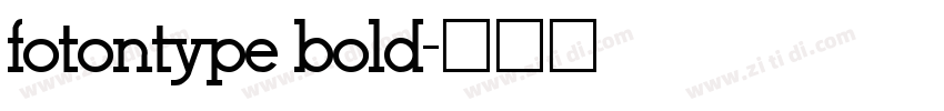 fotontype bold字体转换